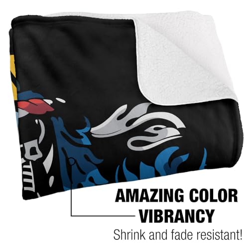 Ravenclaw Crest 1 50x60 Silky Touch Sherpa Back Throw Blanket - LOGOVISION