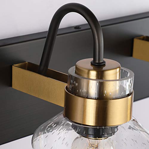 Oil Rubbed Bronze Bathroom Vanity Light Fixture 3-Light Wall Sconce Vintage Style