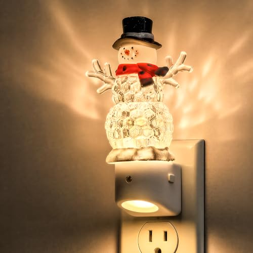 DORESshop Snowman Christmas Night Light 1 Pack RGB Dusk to Dawn Kids Bedroom Decor