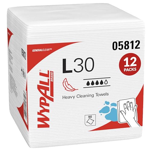 WypAll GeneralClean L30 Heavy Duty Cleaning Towels Pack of 1080 Sheets, 12 Packs