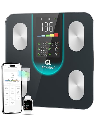 Arboleaf Smart Body Scale 14 Metrics - Black / 11 Inch