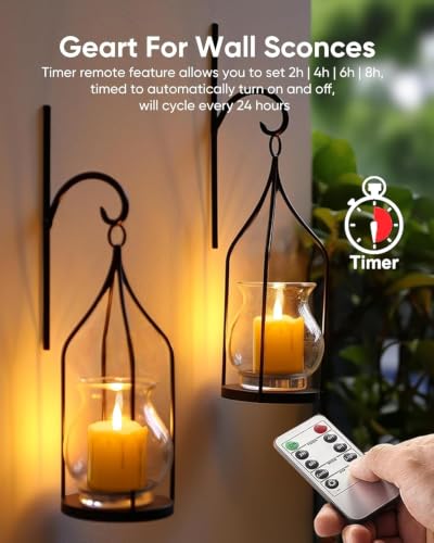 Homemory 2x2 Rechargeable Flameless Votive Candles with Remote & Timer, Drip 12 Pack