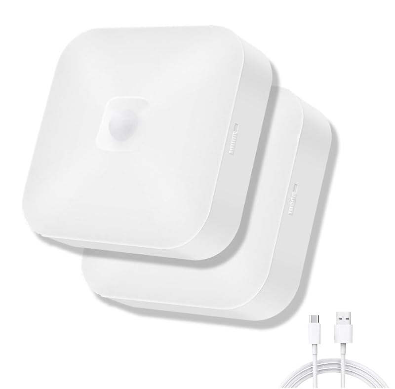 WhitePoplar Rechargeable Motion Sensor Ceiling Light 2 Pack - 500LM Wireless LED