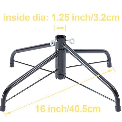 Artificial Christmas Tree Stand for 4 to 6 Foot Trees ,Fits 1.0-1.25 Inch Pole