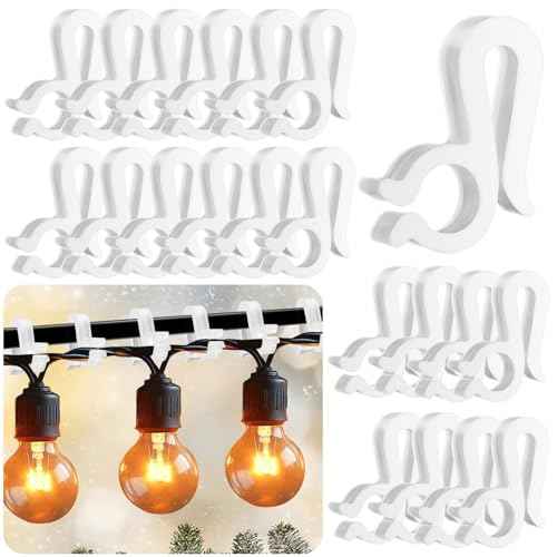 Holiday Light Clips,150 pcs Holiday Light Clips Outdoor Lights Hooks for Christmas Party Light Strings Outdoor Hang Gutter Hooks Halloween Decoration£¨C£©