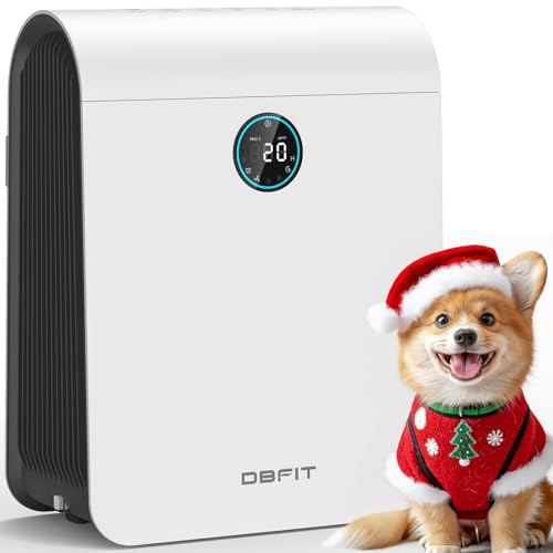 White DBFIT H13 HEPA Air Purifier for Large Rooms up to 2590 sq ft with PM2.5 Display
