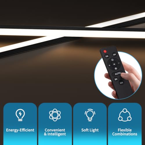 Art3d Black Recessed LED Strip Light Kit with Smart Touch Switch, 6-Pack