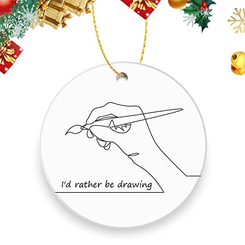 Christmas Tree Ornament 3 Inch Hanging Xmas Decorations, Gifts for Friends,Family,Drawing