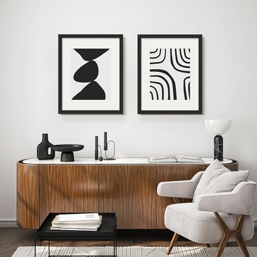 Picrit 16x20 Black Picture Frame Set of 7 - Wall Decor, Mat Optional