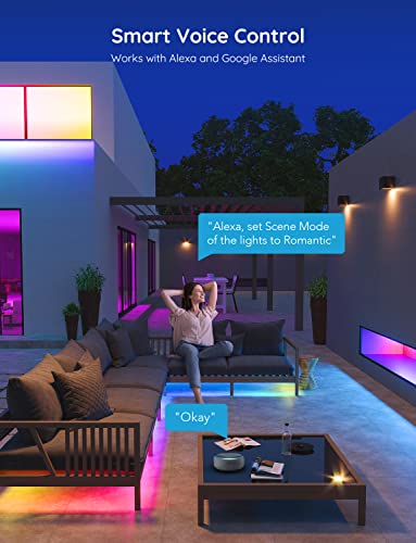 Govee Outdoor LED Strip Lights, 65.6ft Smart Lights Work with Alexa