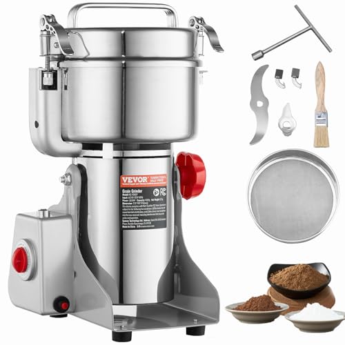 Electric Grain Mill Grinder 1000g - 3000W High-Speed Spice & Cereal Pulverizer