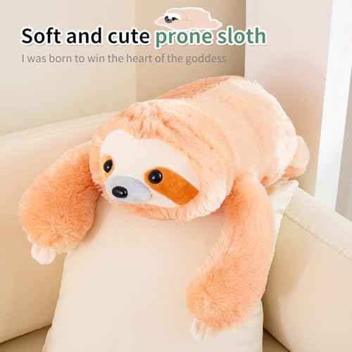 EJK Cute Sloth Plush Toy, Sloth Plush Animal Pillow, Sloth Plush Pillow, Plush Doll, Birthday, Christmas, Children's Gift, Room Decoration (50CM=19.6IN)