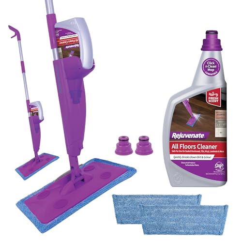 Multi-Surface Spray Mop Kit with Reusable Microfiber Pads & Cleaner