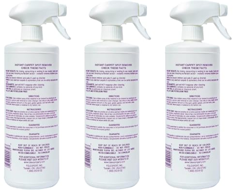 Carpet Spot Remover Spray 32oz Pack of 3 - Fast Stain & Odor Removal