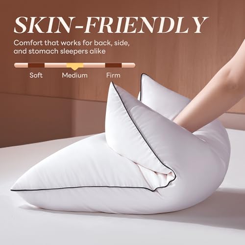 King Size Feather Down Pillow Set of 2 - Luxury Hotel Collection 20x36
