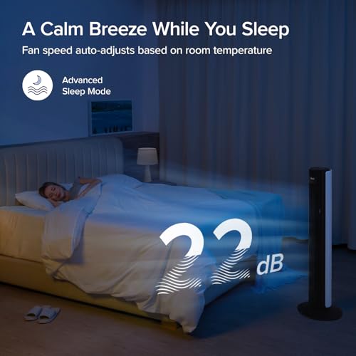 Levoit 42 Inch Tower Fan for Bedroom, 1472 CFM, Quiet 22dB, Oscillating & Adjustable Modes