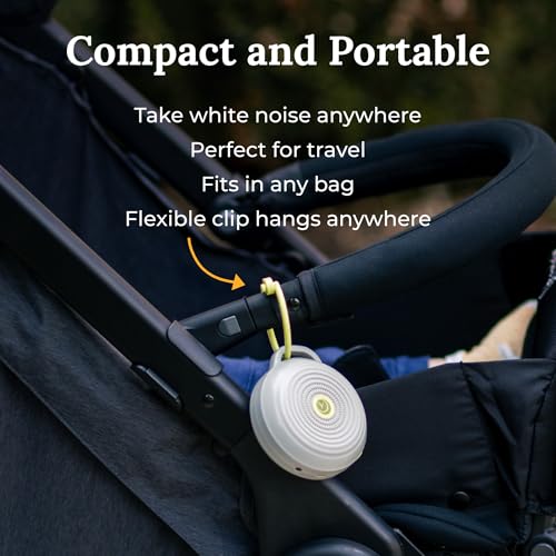 Yogasleep Hushh Portable White Noise Sound Machine for Baby & Sleep Aid - 3 Soothing Sounds, Night Light, Compact & Rechargeable