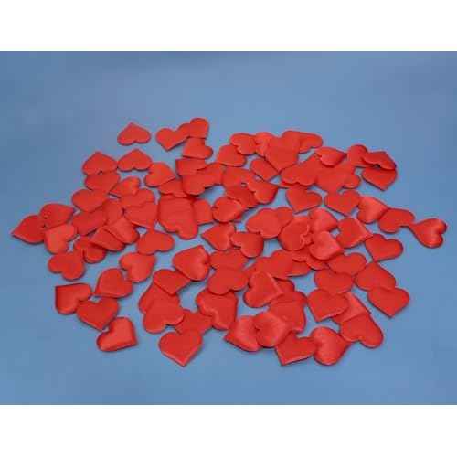 ONLYKXY 200Pcs 3.5cm Big Sponge Confetti Decor Glitter Flower Heart Shape Petals Table Decoration for Wedding Party Valentine's Day Scatter Ponge Petal Confetti (Red)