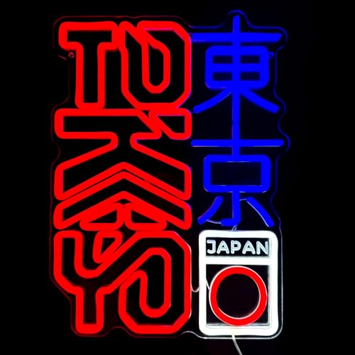 Tokyo Neon Sign Dimmable Vibrant Japanese Kanji Art for Room Decor