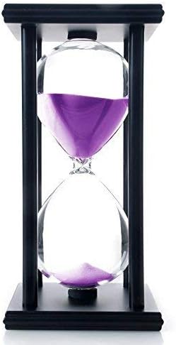 60-Minute Wood Sand Timer Hourglass | Bellaware White Decorative Timer