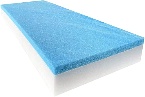 6x24x72 Inch Gel Memory Foam Bench Cushion Medium Firm Replacement