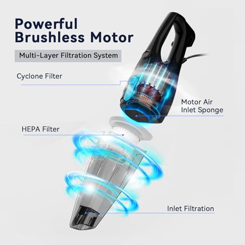Corded 4-in-1 Lightweight Vacuum Cleaner with 15Kpa Suction - Light Blue