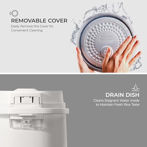 20-Cup Rice Cooker and Warmer - White, Easy-to-Use, Large Capacity