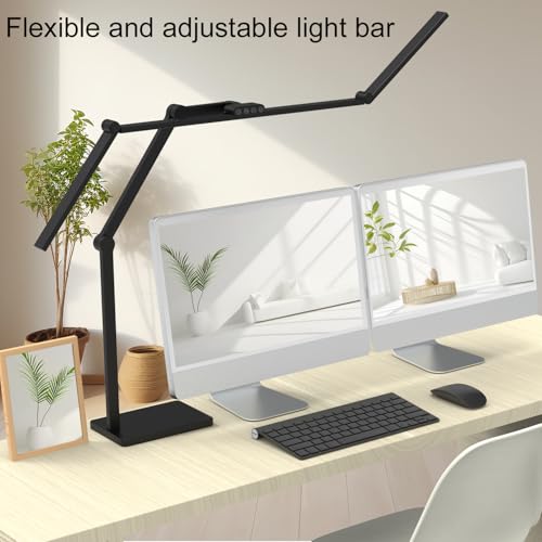 Black Architect Desk Lamp 36W 3000LM Dimmable Overhead Table Light with Remote