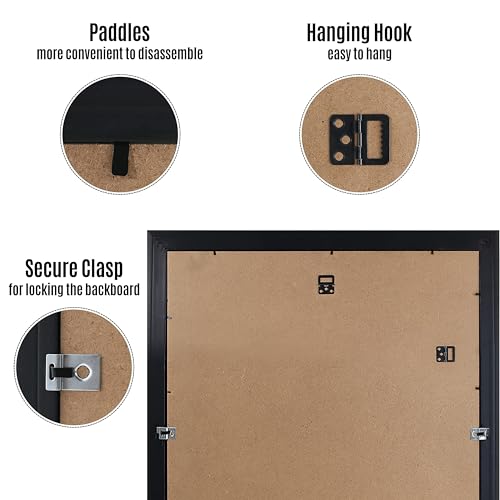 Black 24x36 Poster Frame Set of 4 Without Mat - Heart Art