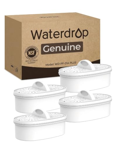 Waterdrop PF-01A Water Filter Replacement 4 Count for Pitchers - Compatible with WD-PT Models
