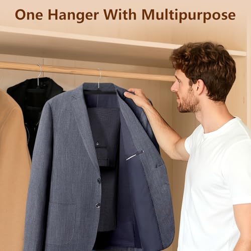 Besslly 50 Pack Black Velvet Non-Slip Pants Hangers, Space Saving & Slim Design