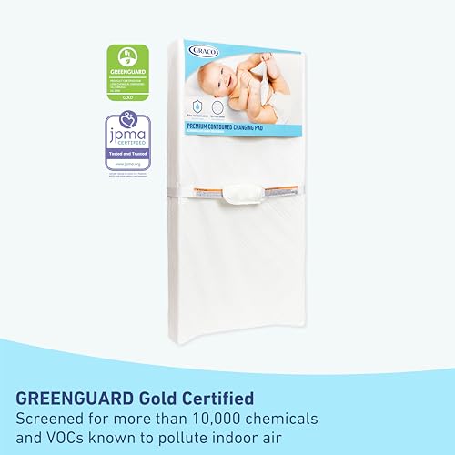 Changing Pad - Graco Premium Contoured Baby Changing Pad - Waterproof & Safety Straps