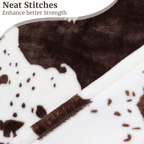 Cow Print Blanket Soft Flannel Cozy Cute Warm Plush Lightweight Throw Blanket for Couch Sofa Bed All-Season Cow Fleece Throws for Adults Kids Boys Teens Gifts 50"x60"