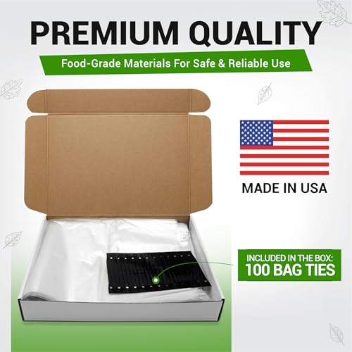 Heavy-Duty Oven Bags for Roasting - 100-Pack, Food-Grade, Heat-Resistant, BPA-Free