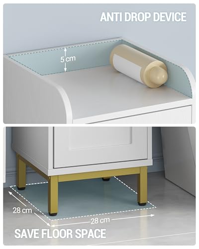 Narrow Tall Storage Cabinet - 4-Tier Bathroom & Closet Organizer - White - 11"D x 11"W x 70.9"H