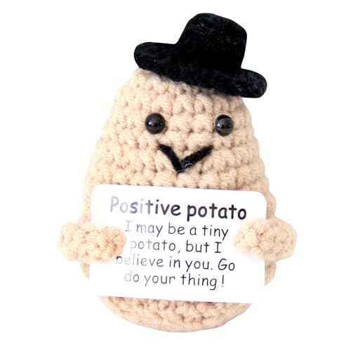 Mini Cute Funny Positive Life Potato Tomato Eggplant Onion Cute Animals Creative Knitted Holding Card Crochet Birthday Christmas Girls Gifts Party Decor