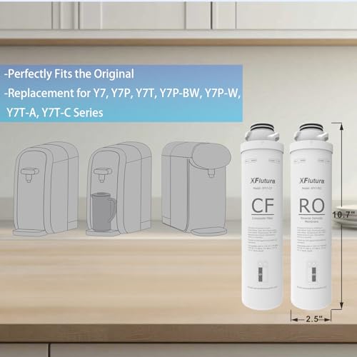 6-Month Water Filter Replacement Set for Y7/Y7P/Y7T Series - Pack of 2 Filters