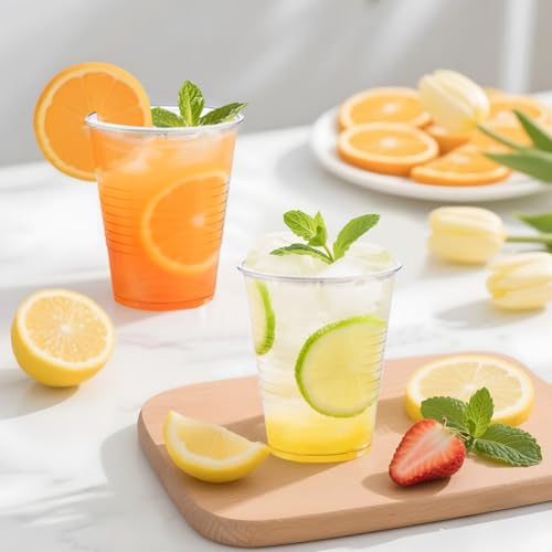 SIUQ 1500 Pack 5 oz Clear Plastic Cups Disposable Party Drinking Cups