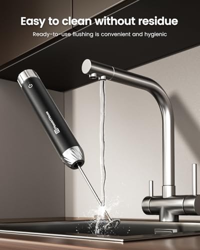 Black Maestri House LunaFro Max Rechargeable Milk Frother with Stepless Speed Control