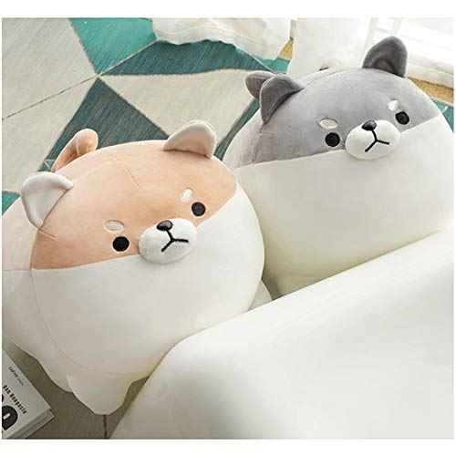 EHOTONG Shiba Inu Dog Plush Pillow, Corgi Stuffed Animal Plush Toy Hug Pillow Gifts for Girl Boy (Brown, 11.8in)