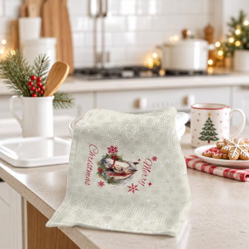 Lengues Christmas Horse Kitchen Towels - Rustic Farm Animal Decor, 16x24 inch, Horse-1