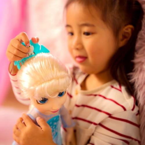 Disney Store Elsa Once Upon a Story Doll - 16 Inch Disney Princess Toy with Reflective Eyes & Detailed Costume