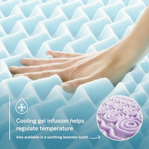 2 Inch Gel Memory Foam Mattress Topper King Size - 5 Comfort Zones, Cooling Infused