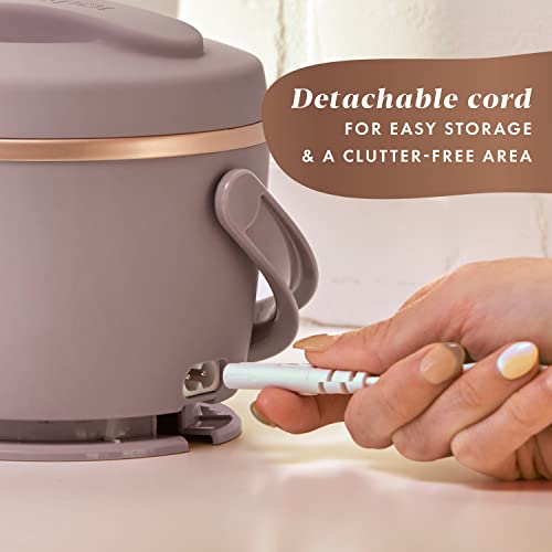 Portable Electric Lunch Box - 20oz Blush Pink Food Warmer & Spill-Free Container - Keeps Meals Warm on-the-Go, Dishwasher Safe