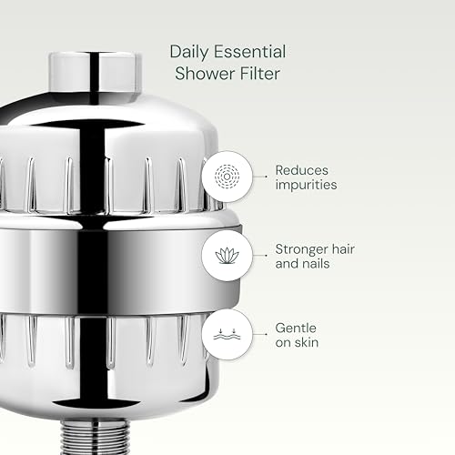 Aquabliss SF220 Shower Filter - Chrome 1 Pack | Removes Chlorine & Sediment