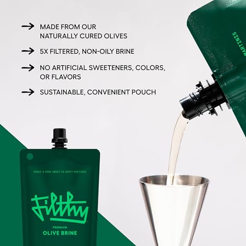 Martini Cocktail Kit - Premium Dirty Martini Set with Olives & Garnishes - Gluten-Free, Pimento & Blue Cheese Stuffed, 4 Stainless Steel Picks - Variation: Martini Cocktail Kit