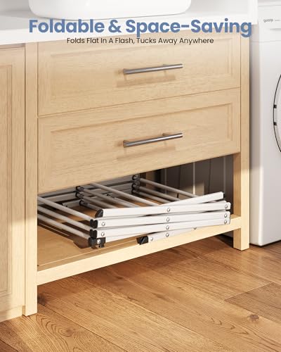 APEXCHASER White 3-Tier Clothes Drying Rack No Install Expandable Laundry Stand