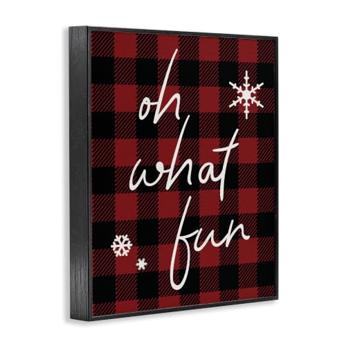 Christmas Holiday Red Plaid Word Art, 24 x 30 Inch Framed Giclée Print
