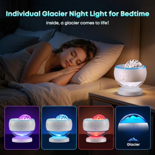 LED Aurora Sensory Galaxy Projector & Sound Machine - White