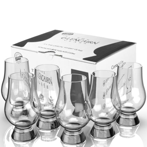 Glencairn Crystal Whiskey Glass Set of 6 - Premium Scotch & Bourbon Tasting Glasses